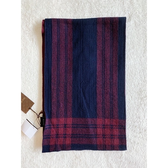 NWT Authentic Gucci Men’s Tricot Wool Scarf 🧣 - Picture 3 of 7